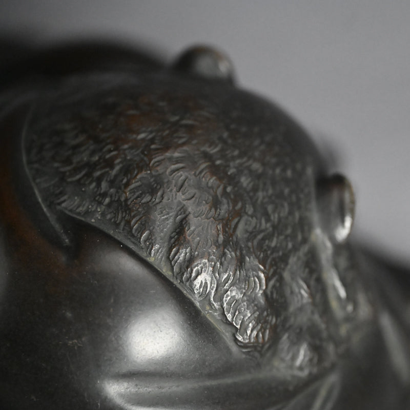 Superlative Bronze Tanuki Okimono Sculpture ー大島 如雲