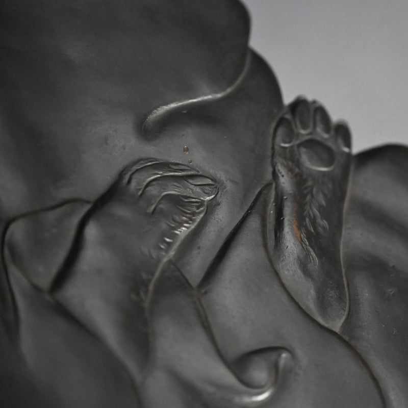 Superlative Bronze Tanuki Okimono Sculpture ー大島 如雲