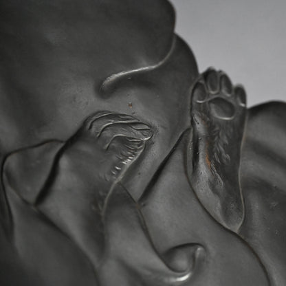 Superlative Bronze Tanuki Okimono Sculpture ー大島 如雲
