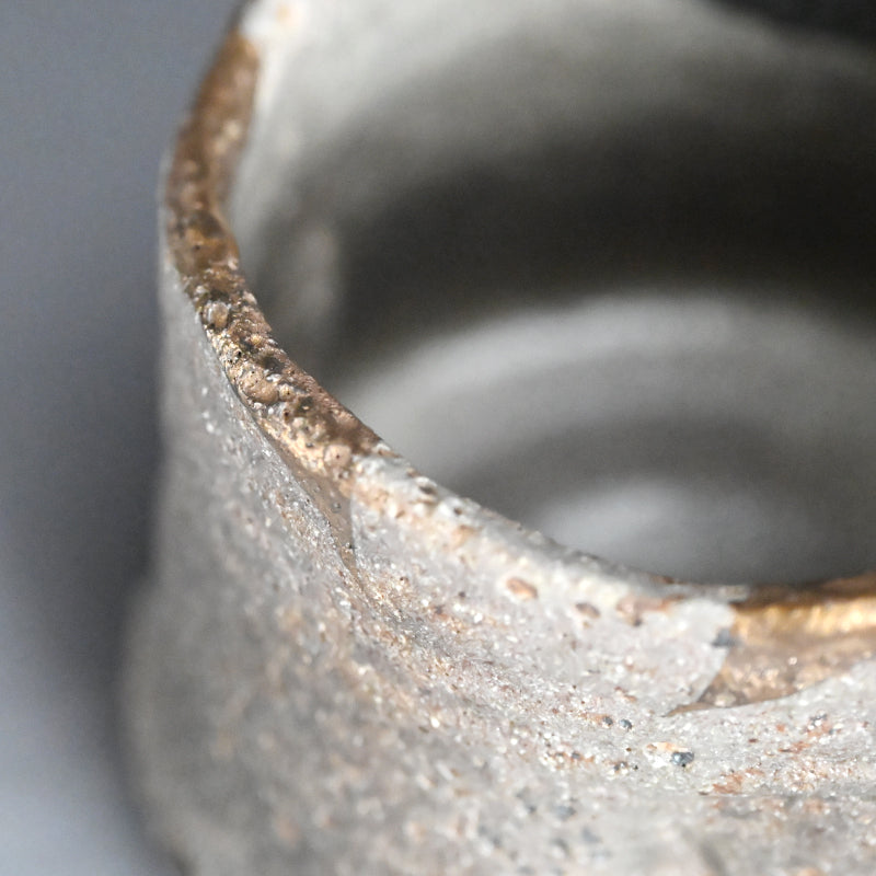 Masterpiece Nezumi Shino Chawan Tea Bowl ー二十歩 文雄 “鼡志埜”