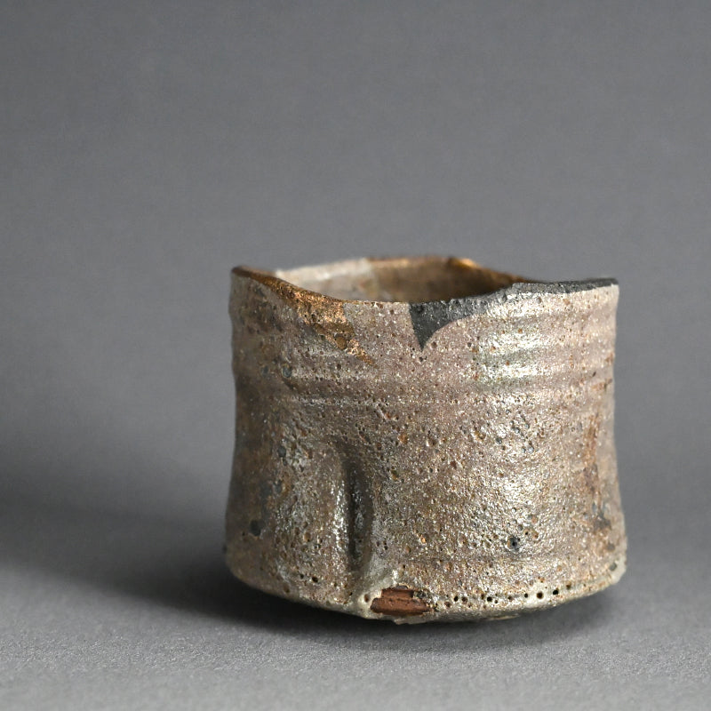 Masterpiece Nezumi Shino Chawan Tea Bowl ー二十歩 文雄 “鼡志埜”