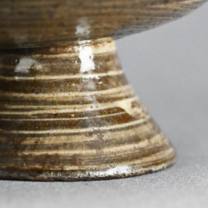 Edo p. Utsutsugawa Yaki Pottery Footed Dish