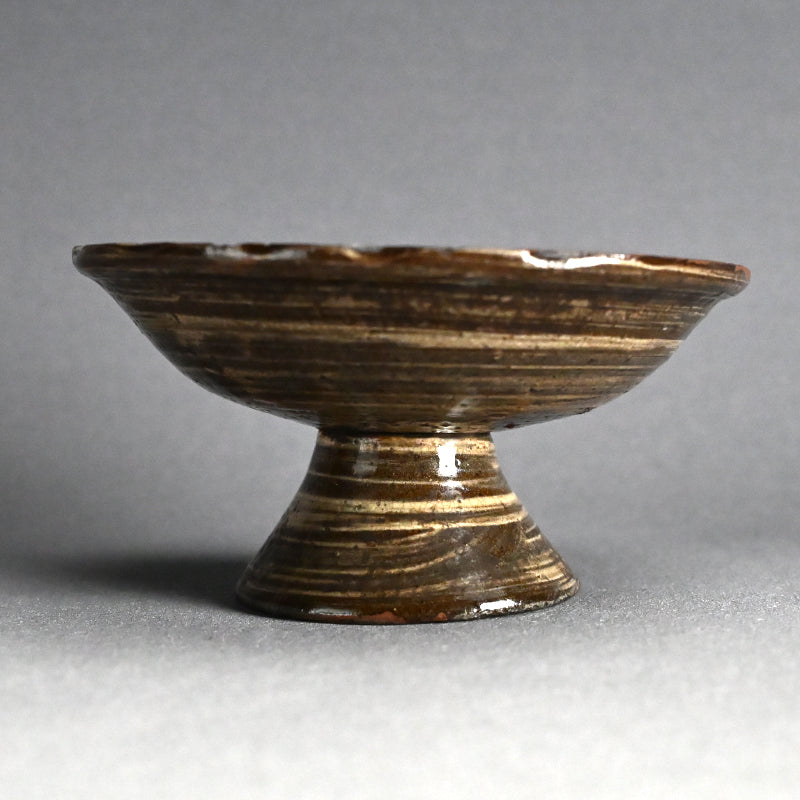 Edo p. Utsutsugawa Yaki Pottery Footed Dish