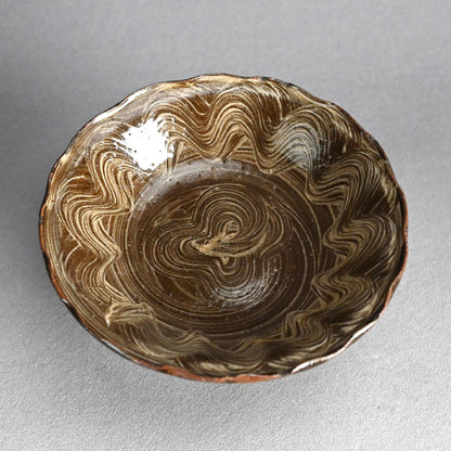 Edo p. Utsutsugawa Yaki Pottery Footed Dish