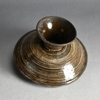 Edo p. Utsutsugawa Yaki Pottery Footed Dish