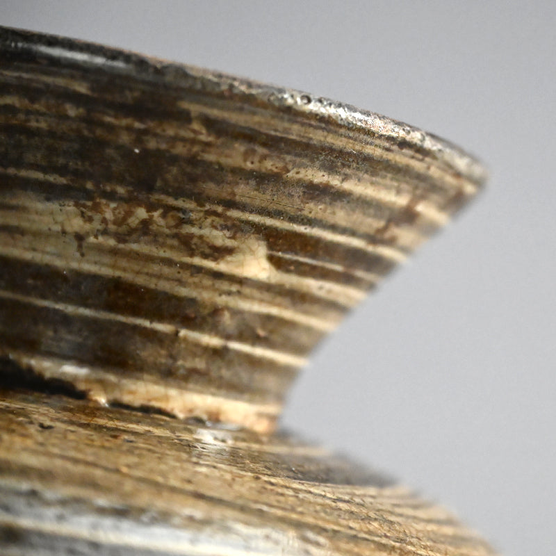 Edo p. Utsutsugawa Yaki Pottery Footed Dish