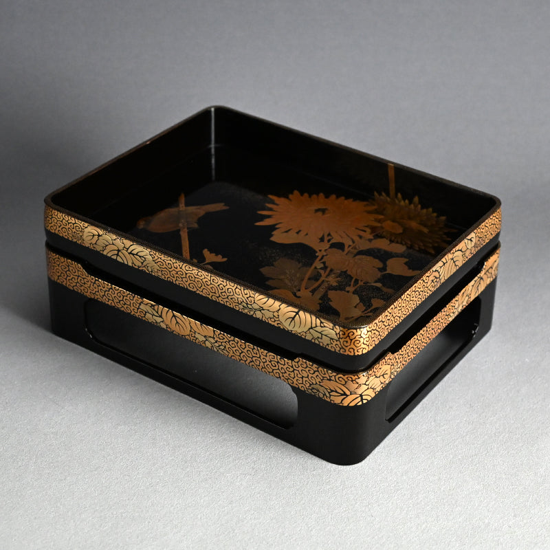 Exquisite Antique Lacquer Stand & Tray B