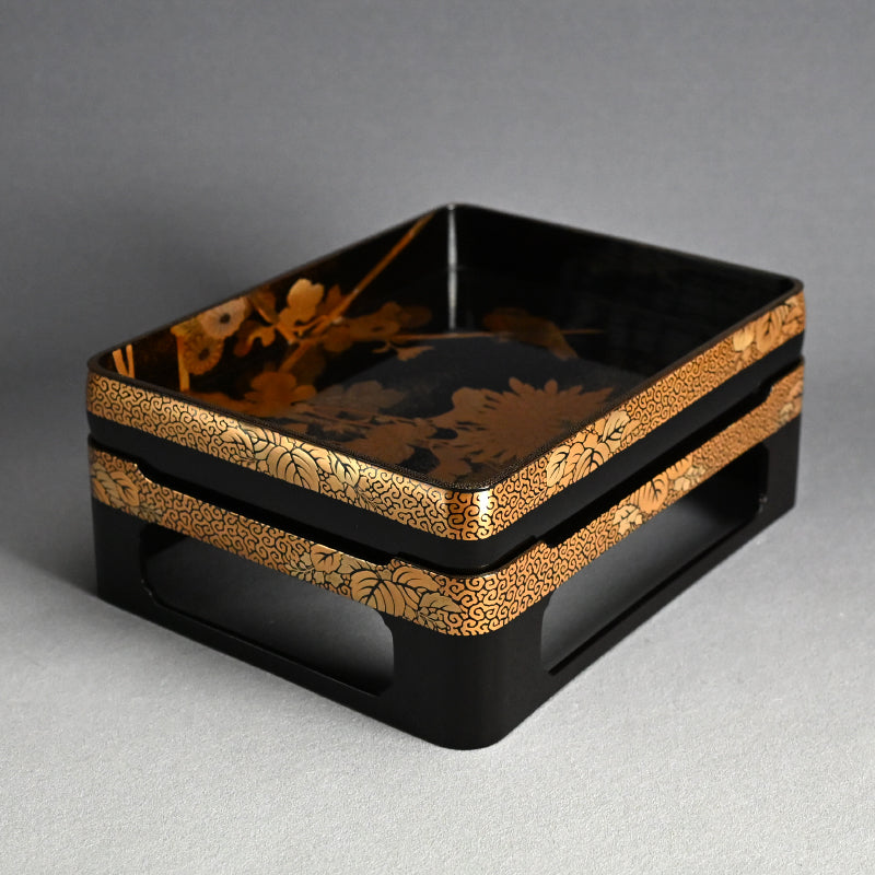 Exquisite Antique Lacquer Stand & Tray B