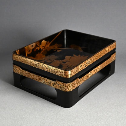 Exquisite Antique Lacquer Stand & Tray B