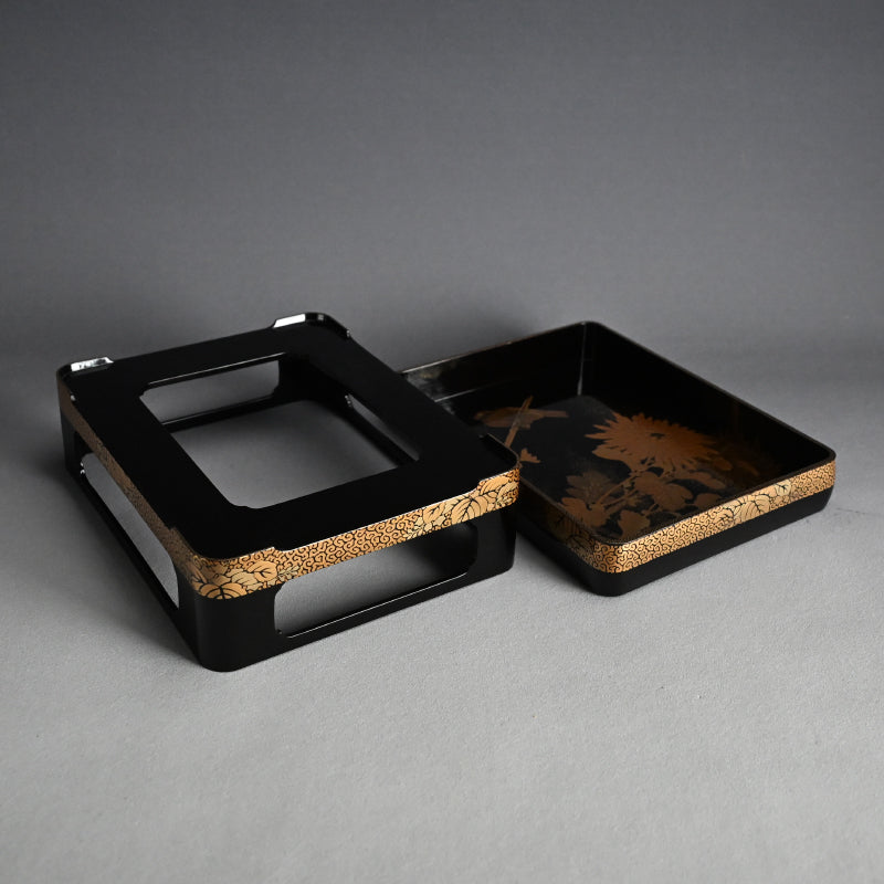 Exquisite Antique Lacquer Stand & Tray B