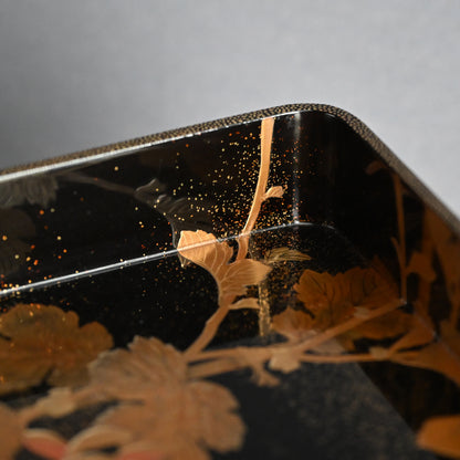 Exquisite Antique Lacquer Stand & Tray A
