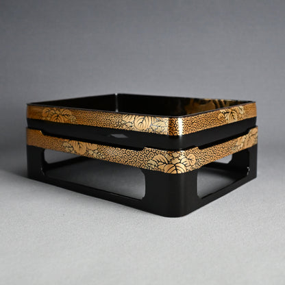 Exquisite Antique Lacquer Stand & Tray A
