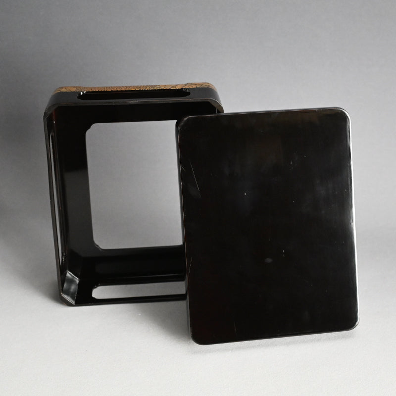 Exquisite Antique Lacquer Stand & Tray A