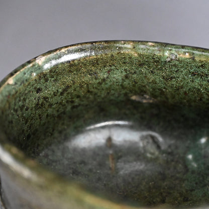 Fabulous Early Edo Kutsu Oribe Chawan Maccha Tea Bowl