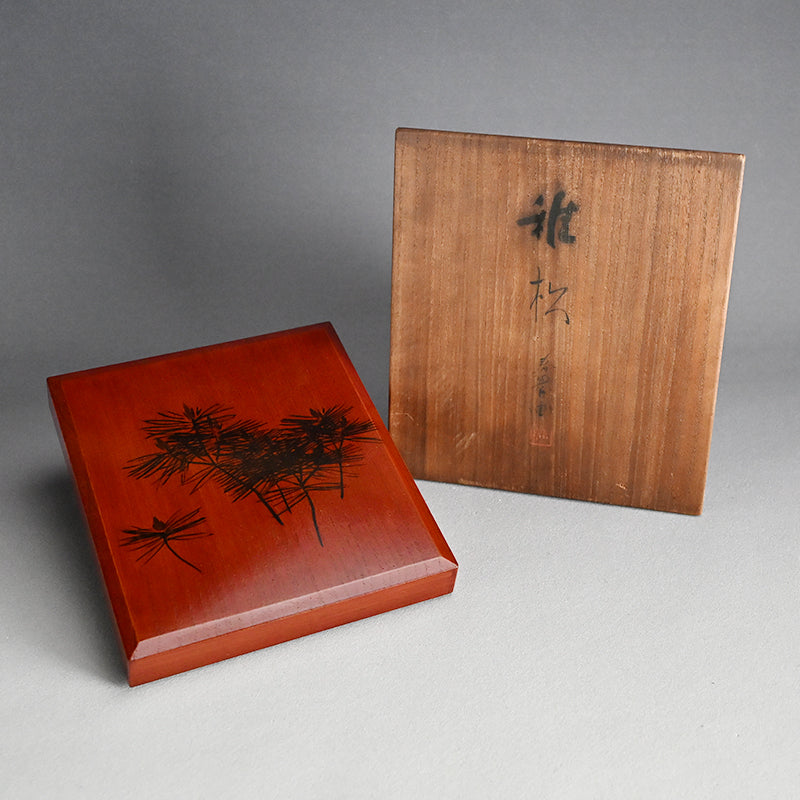Wooden Suzuri Bako Writing Box ー山元 春挙 “椎松”