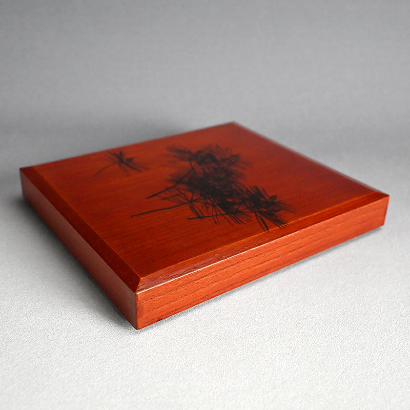 Wooden Suzuri Bako Writing Box ー山元 春挙 “椎松”