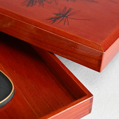 Wooden Suzuri Bako Writing Box ー山元 春挙 “椎松”