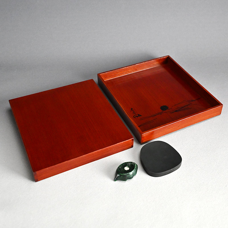 Wooden Suzuri Bako Writing Box ー山元 春挙 “椎松”