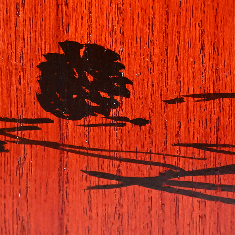 Wooden Suzuri Bako Writing Box ー山元 春挙 “椎松”