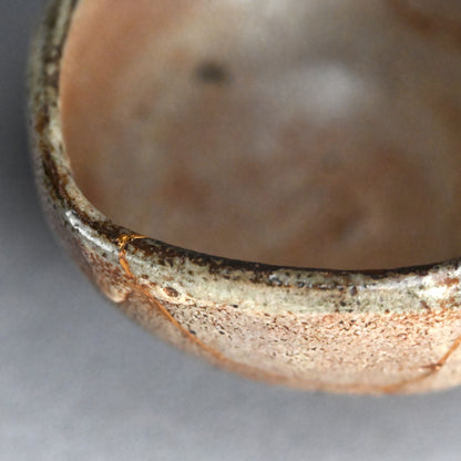 Early Karatsu Chawan Tea Bowl w/ Kintsugi Gold Repair