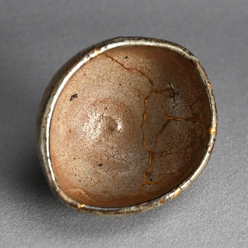 Early Karatsu Chawan Tea Bowl w/ Kintsugi Gold Repair