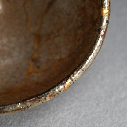 Early Karatsu Chawan Tea Bowl w/ Kintsugi Gold Repair