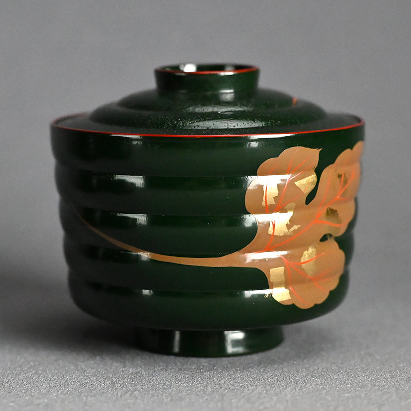 10 pc. Lacquer Bowl Set ー津田 哲斎 “青漆 色画碗”