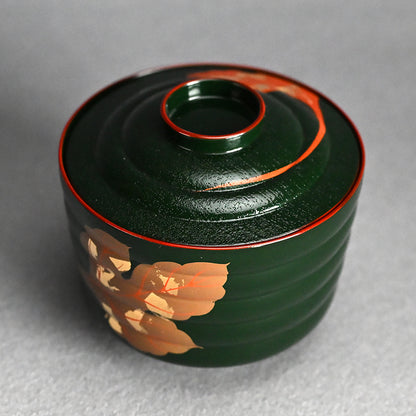 10 pc. Lacquer Bowl Set ー津田 哲斎 “青漆 色画碗”