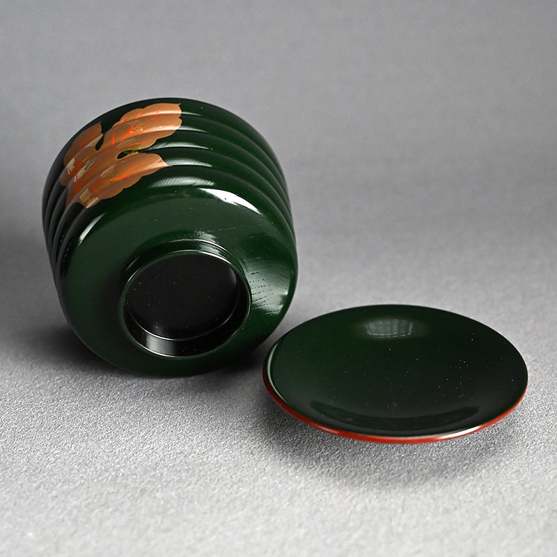 10 pc. Lacquer Bowl Set ー津田 哲斎 “青漆 色画碗”