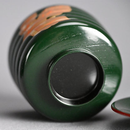 10 pc. Lacquer Bowl Set ー津田 哲斎 “青漆 色画碗”