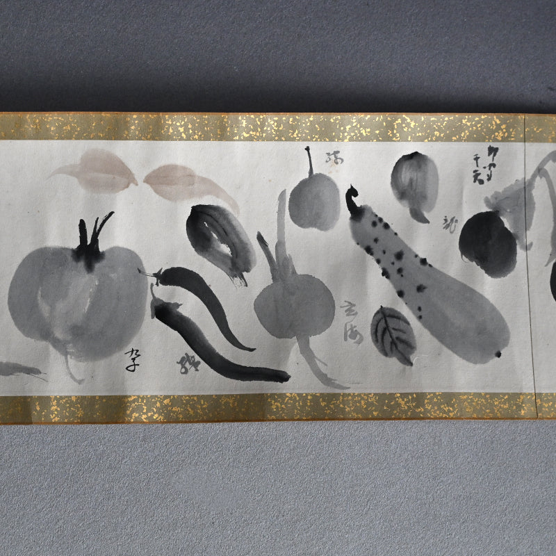 Seasonal Blessings, Antique Makimono Hand-scroll by Various Artists