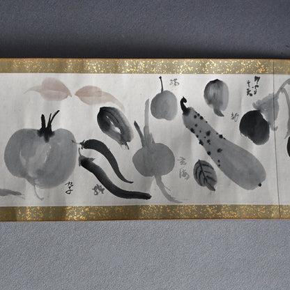 Seasonal Blessings, Antique Makimono Hand-scroll by Various Artists