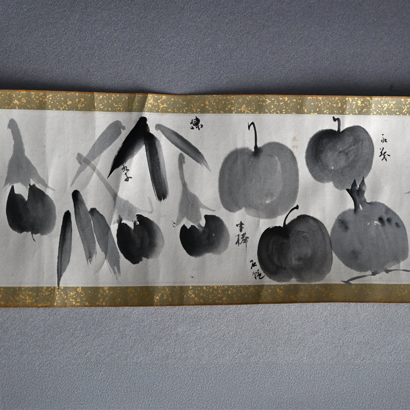 Seasonal Blessings, Antique Makimono Hand-scroll by Various Artists
