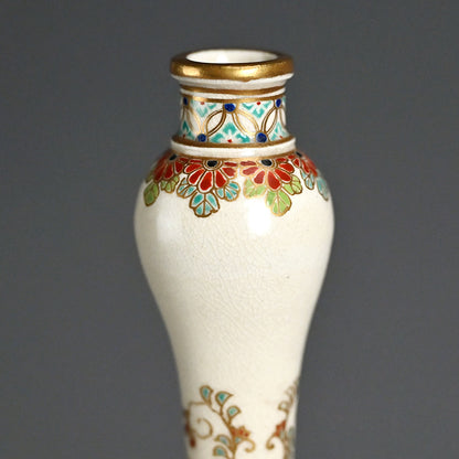 Superb Antique Japanese Satsuma Vase, Taizan Yohei