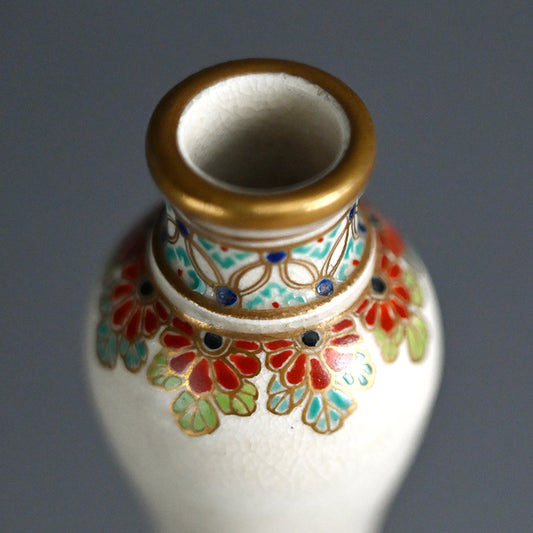 Superb Antique Japanese Satsuma Vase, Taizan Yohei