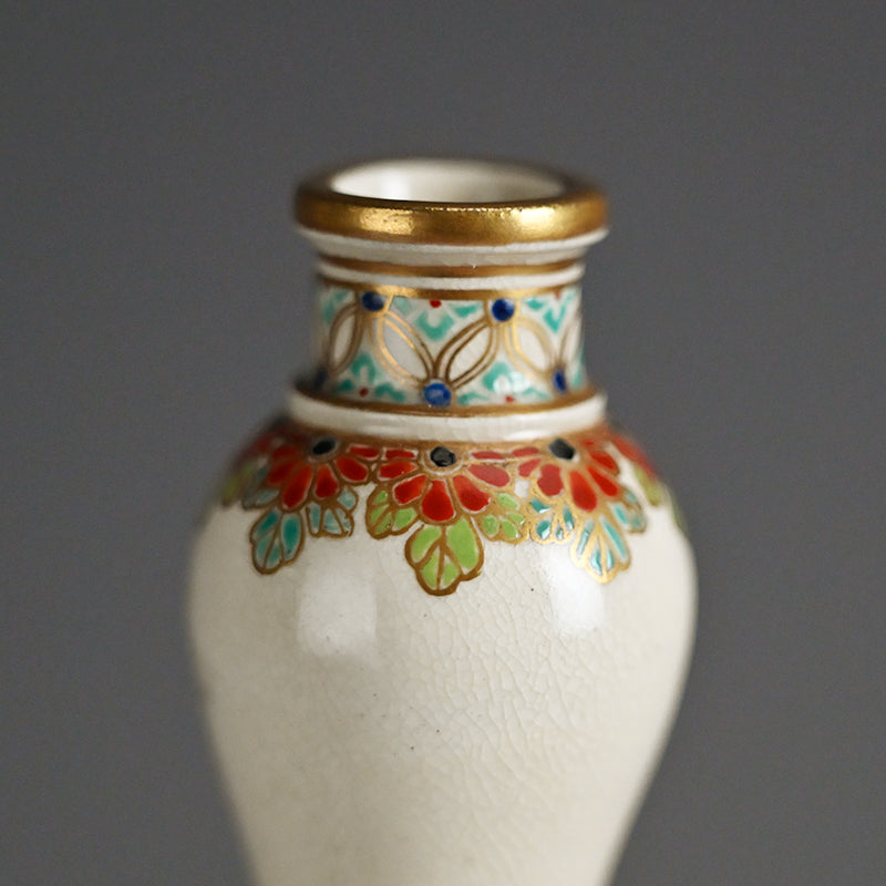 Superb Antique Japanese Satsuma Vase, Taizan Yohei