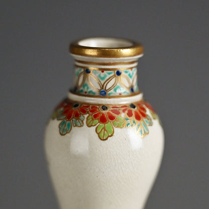 Superb Antique Japanese Satsuma Vase, Taizan Yohei