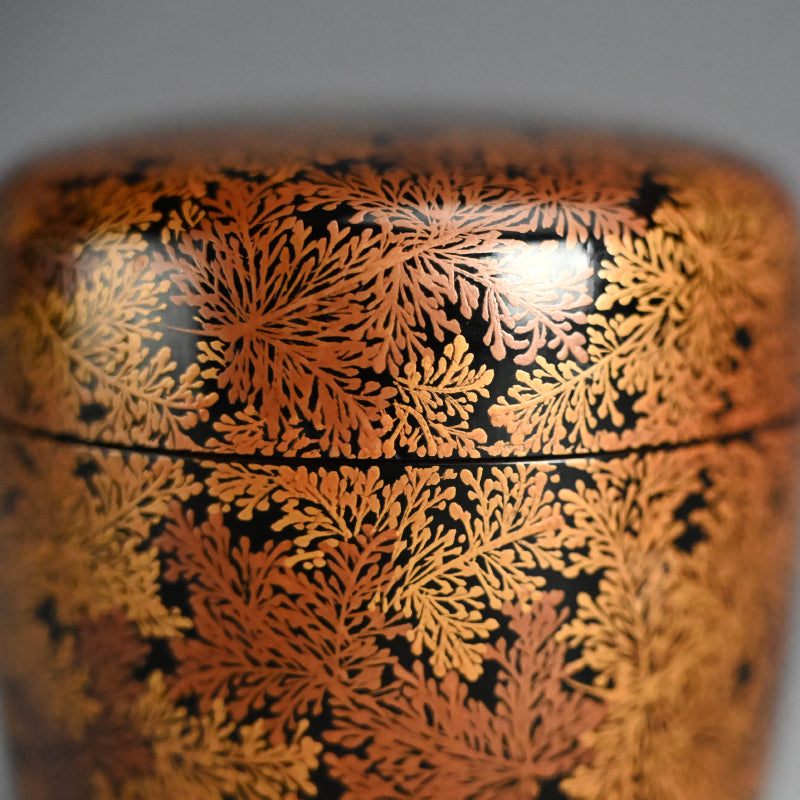 Exquisite Late Edo Natsume ー橋屋 (浅野) 友七 "時代蒔絵 中棗"