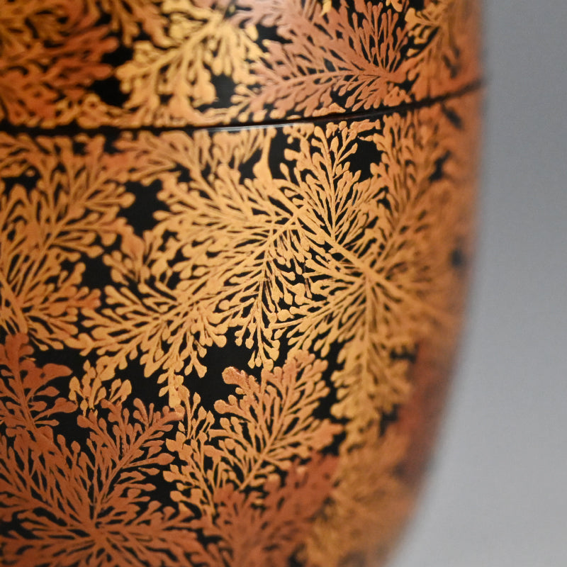 Exquisite Late Edo Natsume ー橋屋 (浅野) 友七 "時代蒔絵 中棗"