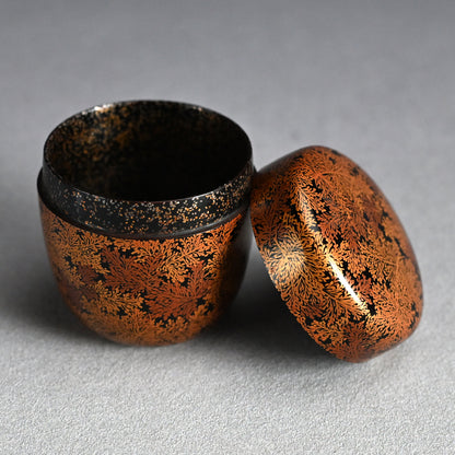 Exquisite Late Edo Natsume ー橋屋 (浅野) 友七 "時代蒔絵 中棗"