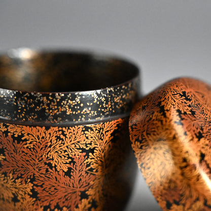 Exquisite Late Edo Natsume ー橋屋 (浅野) 友七 "時代蒔絵 中棗"
