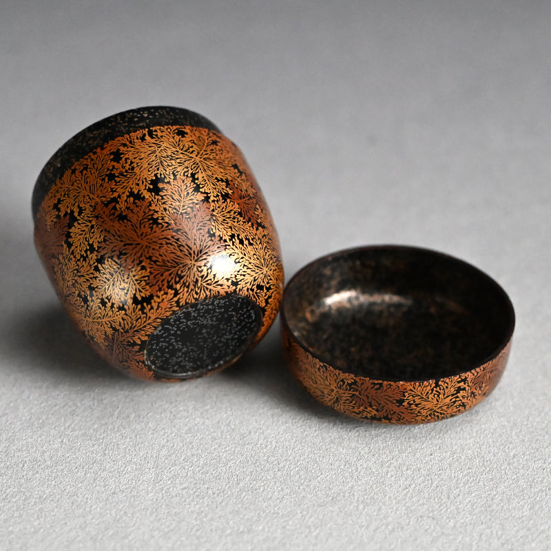 Exquisite Late Edo Natsume ー橋屋 (浅野) 友七 "時代蒔絵 中棗"