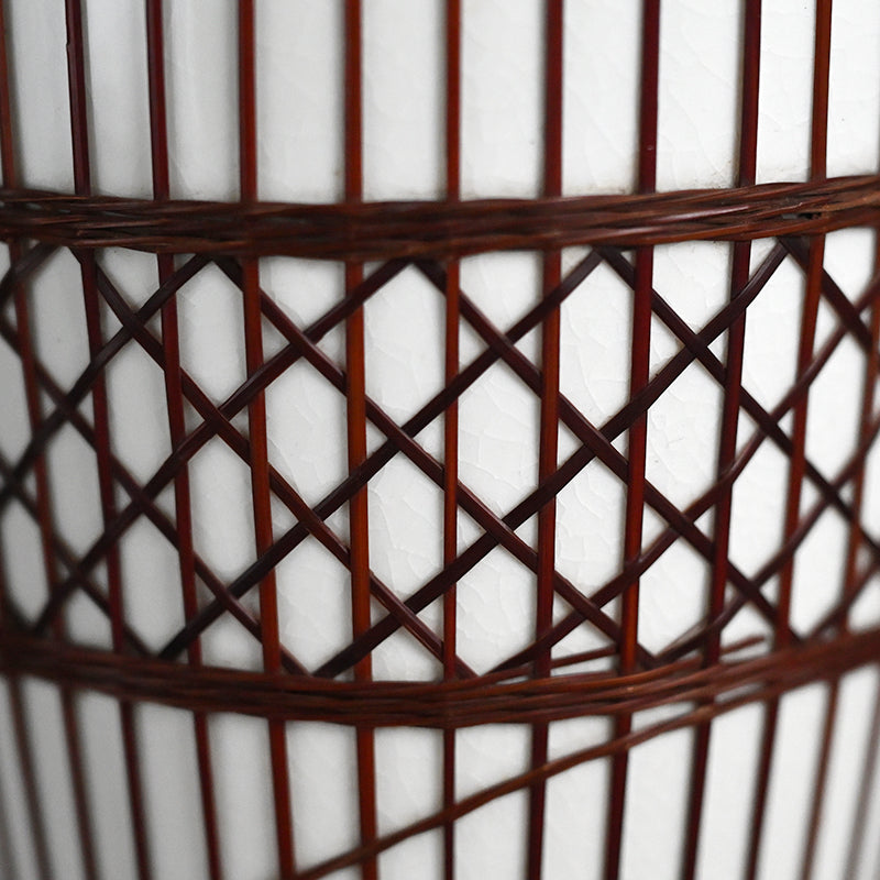 Rare Tankoji Yaki Pottery Vase Bound with Basket Weave