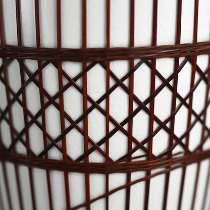 Rare Tankoji Yaki Pottery Vase Bound with Basket Weave