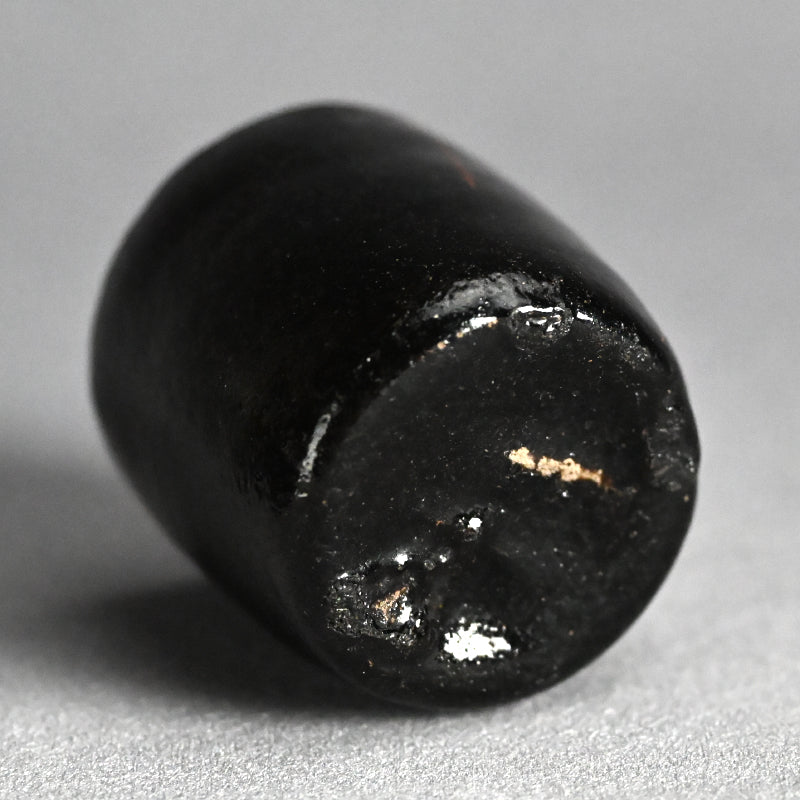 5 pc. Edo p. Kuro-Raku Pottery Sake Cup Set　