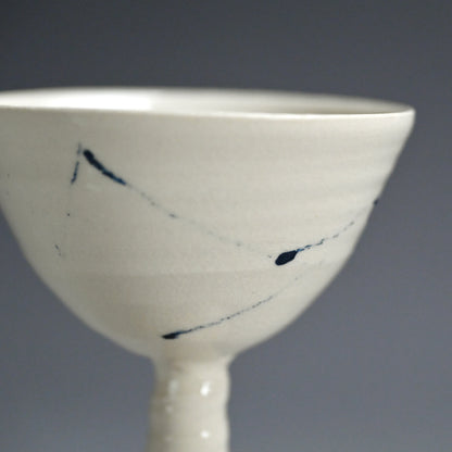 Stemmed Bajohai Sake Cup ー重森 陽子 “馬上盃”