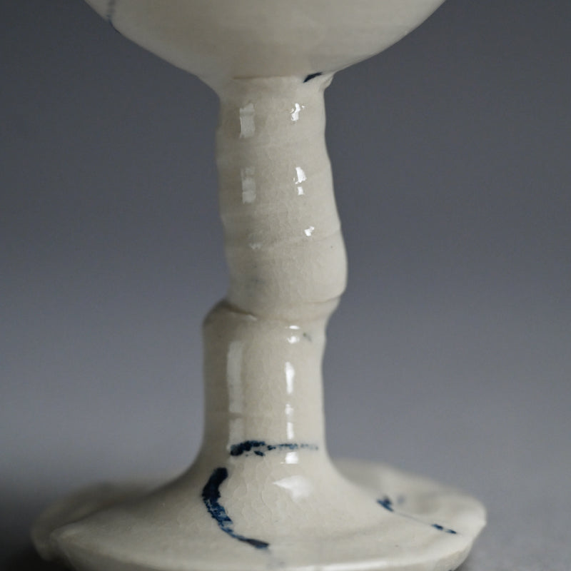 Stemmed Bajohai Sake Cup ー重森 陽子 “馬上盃”