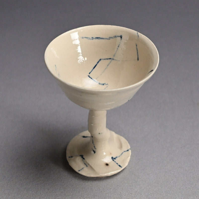 Stemmed Bajohai Sake Cup ー重森 陽子 “馬上盃”