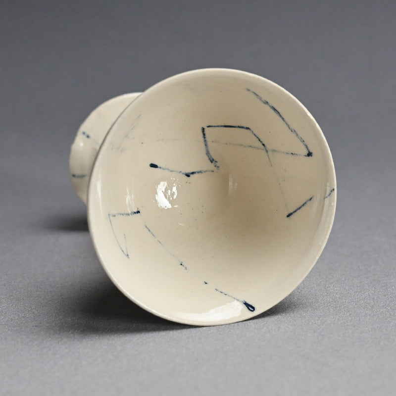 Stemmed Bajohai Sake Cup ー重森 陽子 “馬上盃”