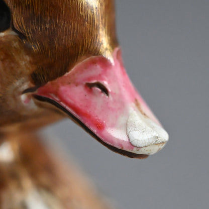 Pair, Ceramic Oshidori Mandarin Duck Koro Incense Burners